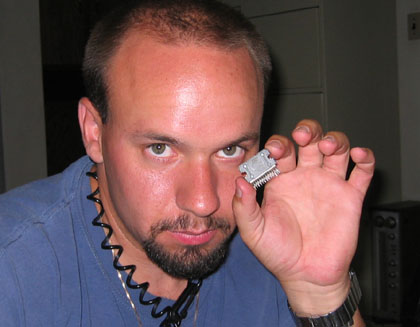 It's all about the chip! This little bad boy makes the music go loud.
