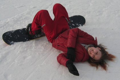 Kerri sprawled again. Practice makes perfect...