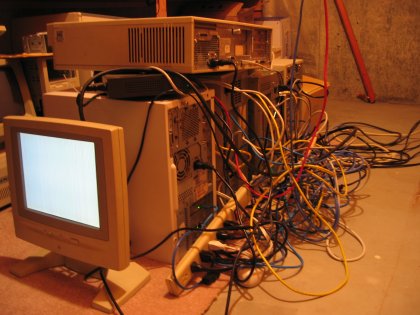 My stack of servers in the storage space