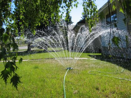 Watering my lawn