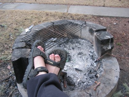 Sandals in February