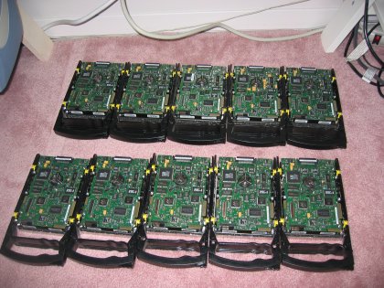 Ten hard drives out of my Clariion DPE 5600