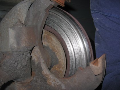 The rotor was already scored pretty badly