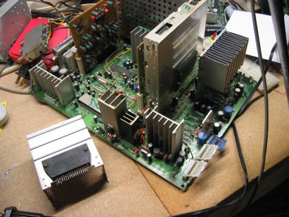 STK392-100 amp removed from the convergence board