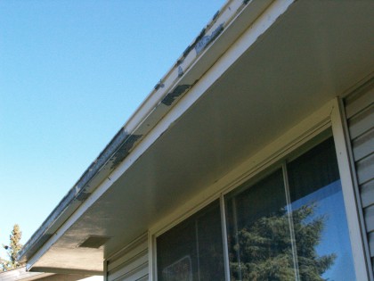 Eaves trough before...