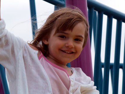 Cutie on the slide