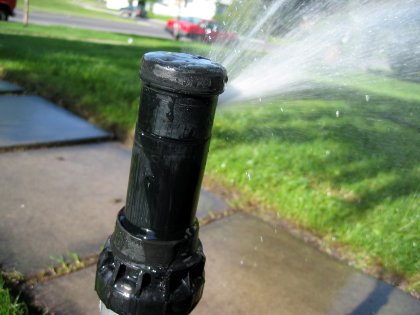 A Hunter PGP sprinkler at work