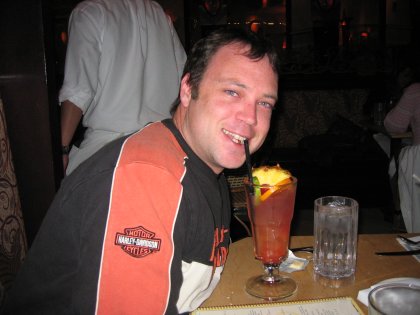 Adam likes his girlie drinks...
