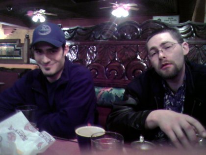 Greg and Eldin at Azteka Mexican Restaurant, Seattle Washington