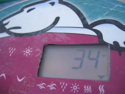 At what temperature does water freeze?
