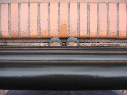 My Feet sticking out from the railing