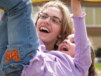 Hanging around with Mom