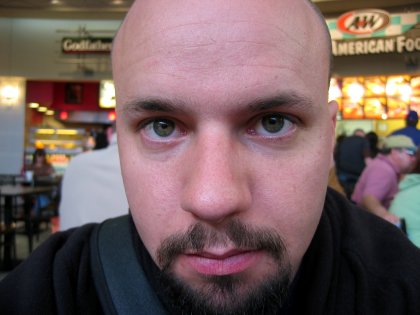 Me in the food court of the Minneapolis airport