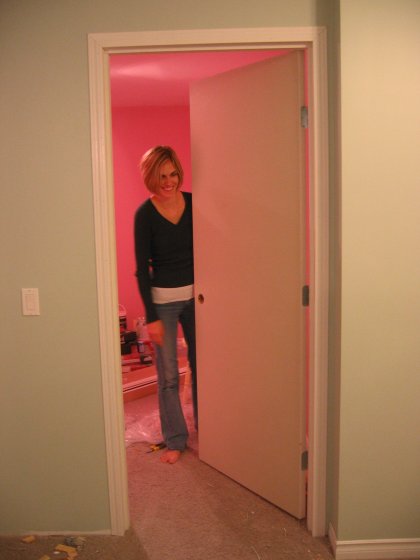 Trying out the new door