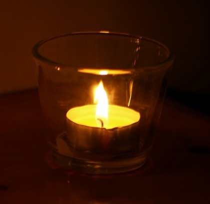 Glass candle