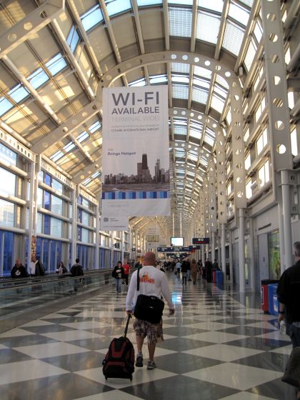 Walking through Ohare International Airport