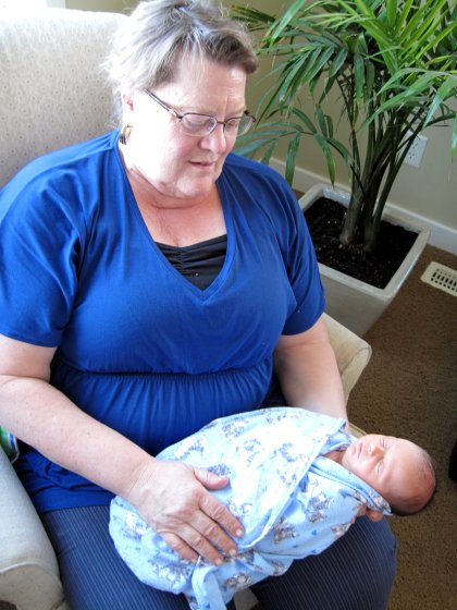 Grandma holding Grandson
