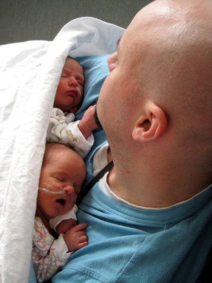 Two Babies, Cozy And Warm