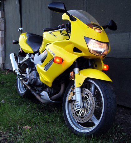My motorcycle approaching