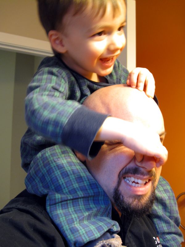 A Father-Son tradition: The Shoulder Ride