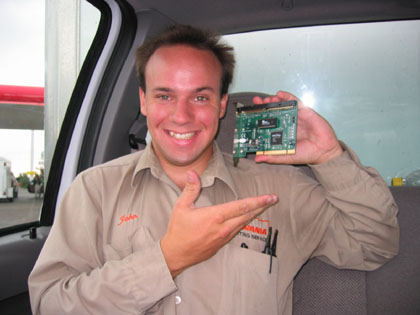 John with his new purchase