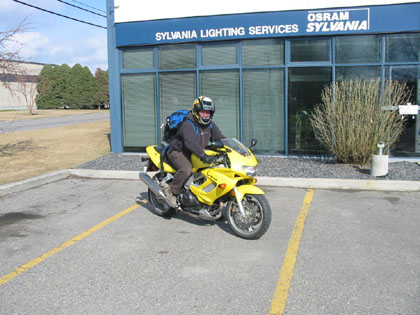 Me and my bike at work