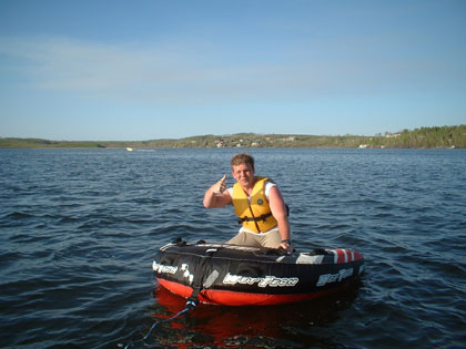 Bo, ready to go RAID-Tubing!