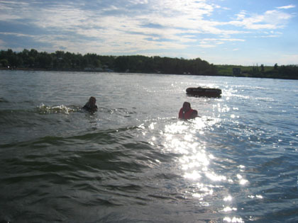Tubing against the sun